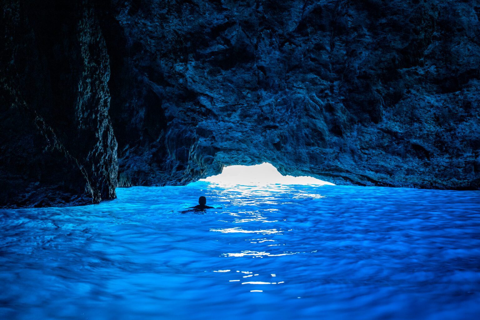 Swimming,In,The,Blue,Cave,Kastellorizo,Greece